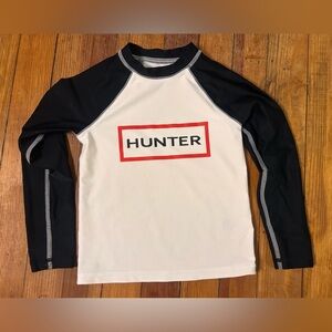 Hunter Black and White Kids Swim Rashguard